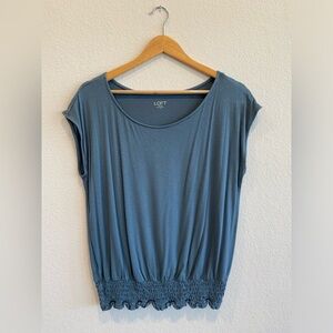 Loft - Size L - Navy Blue Blouse